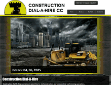 Tablet Screenshot of constructiondialahire.co.za